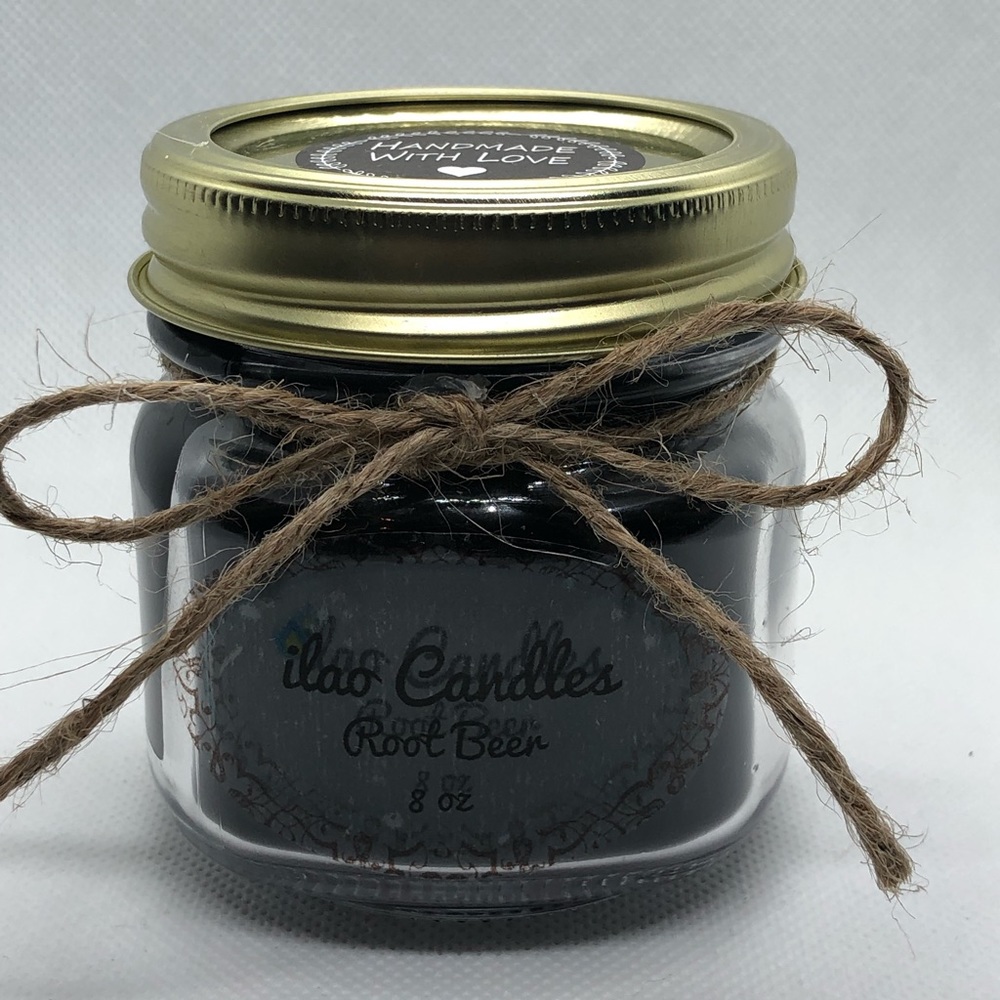 Root Beer Scent Handmade Jar Candle